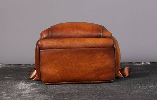 Womens Vintage Leather Backpack