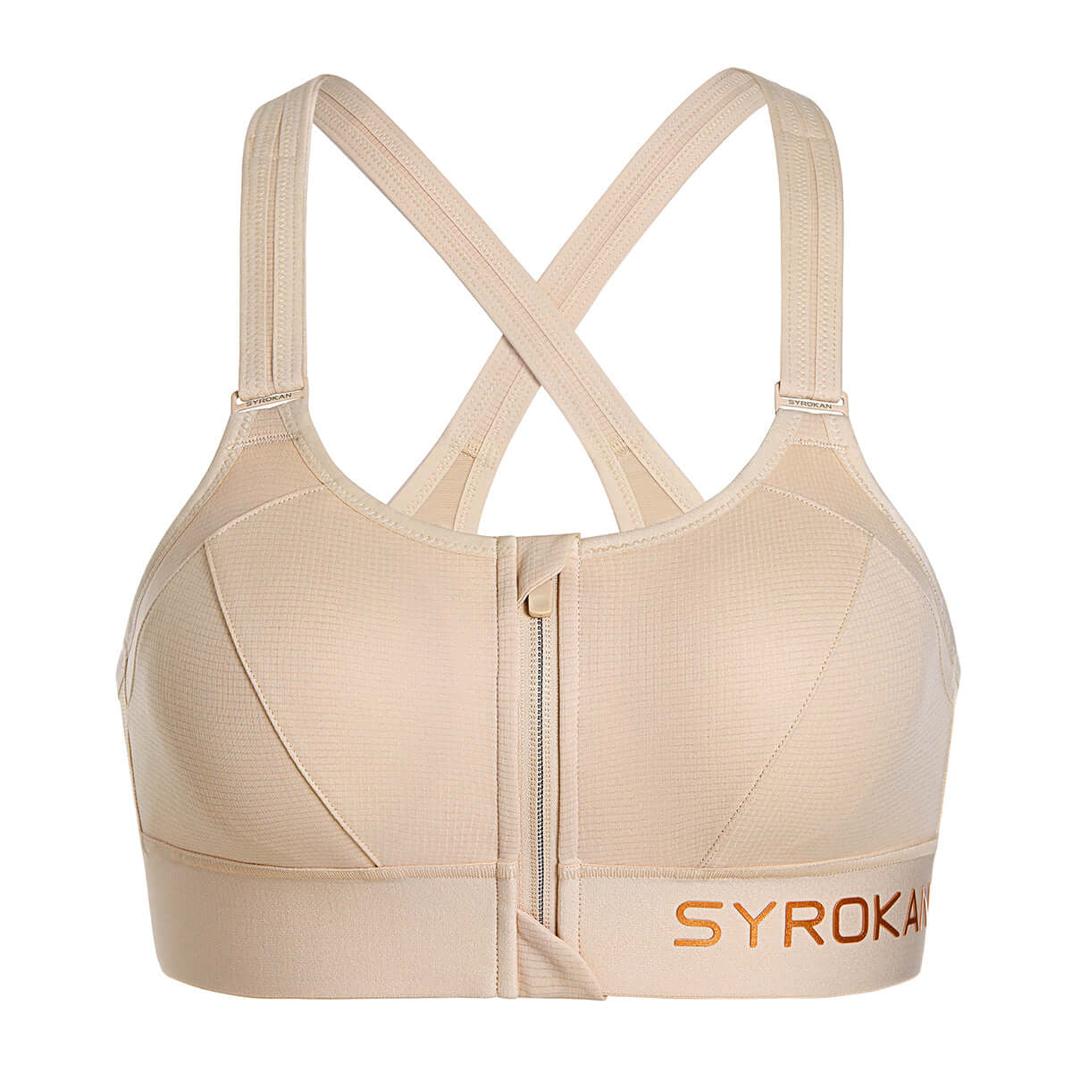 Zip Front Large Padded High Impact Sports Bra